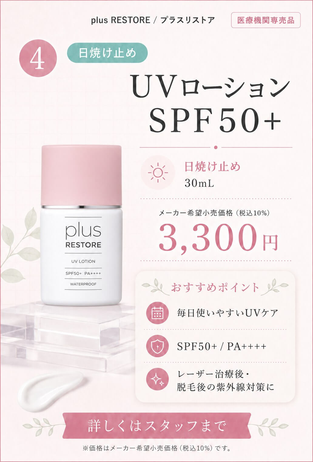 UVローション SPF50+